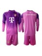 Billige Bayern Munich Keeper Tredjedraktsett Barn 2025-26 Langermet (+ Korte bukser)